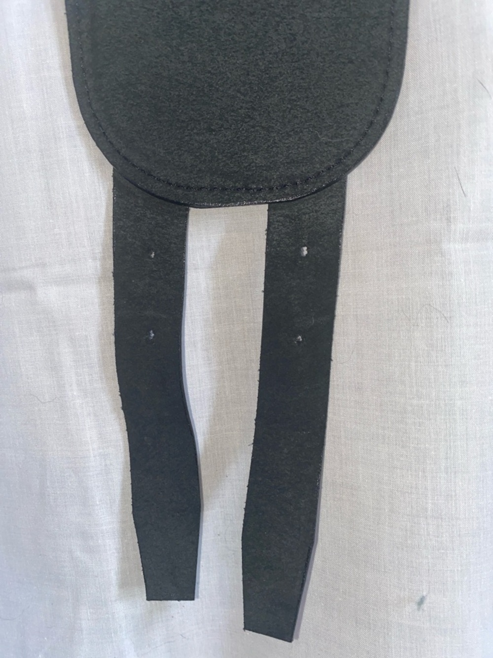 Wide Double Buckle Black Leather Stretch Belt - Picture 8 of 11